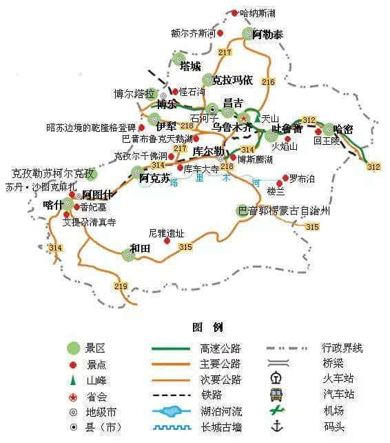 全国旅游地图精简版，收在手机里很方便