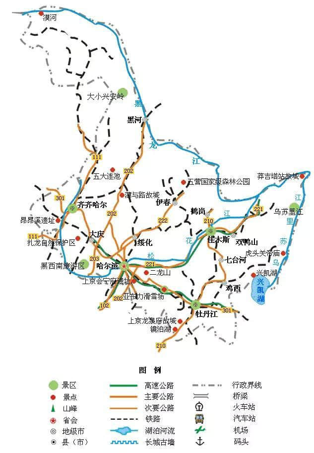 全国旅游地图精简版，收在手机里很方便