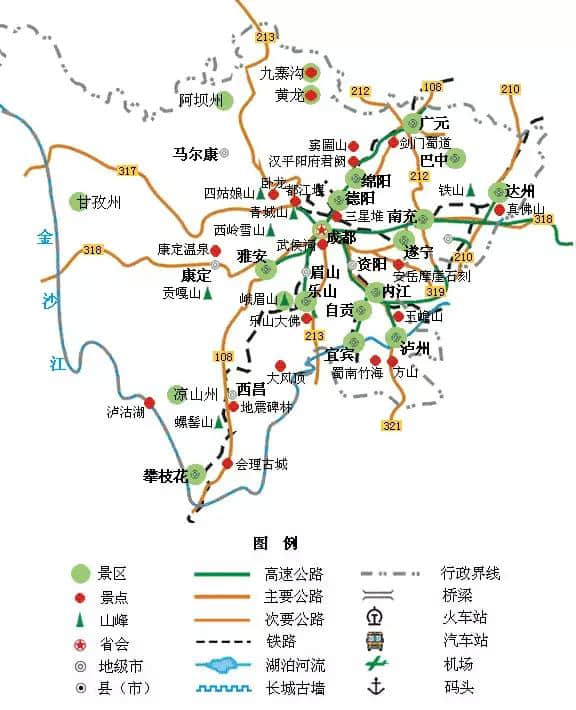 精简版全国旅游地图，简单实用！