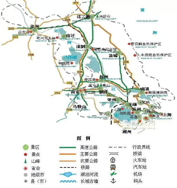 精简版全国旅游地图，简单实用！