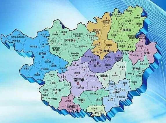 广西地图及其介绍