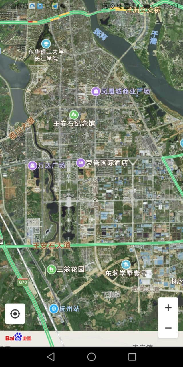 江西十一大地级市卫星地图（非同比例）