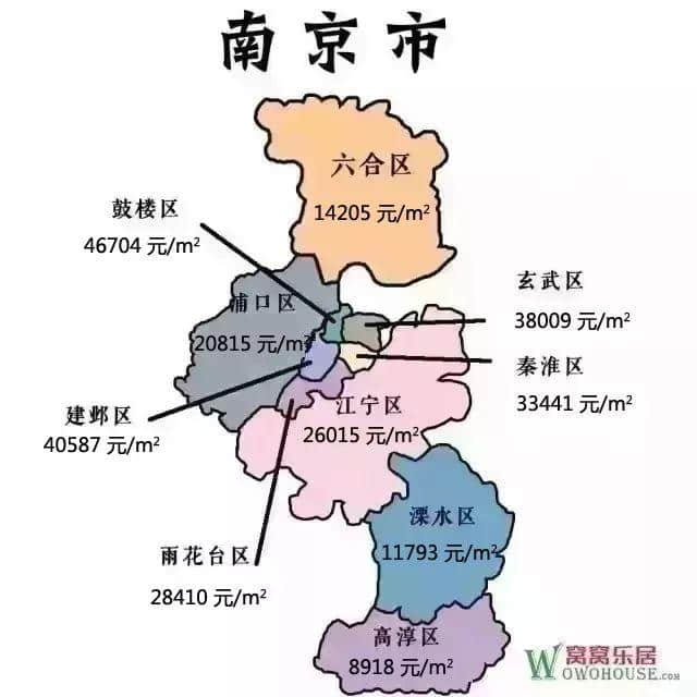 最新！江苏13市41县55区房价地图出炉！你的家乡是涨是跌？