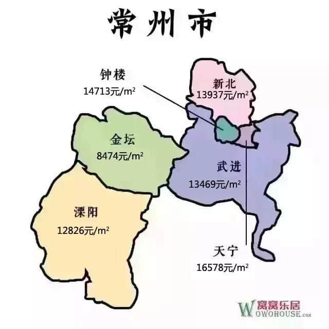 最新！江苏13市41县55区房价地图出炉！你的家乡是涨是跌？