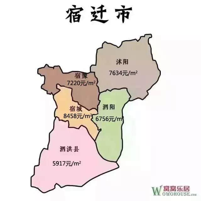 最新！江苏13市41县55区房价地图出炉！你的家乡是涨是跌？