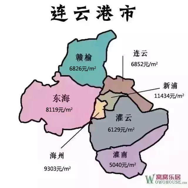 最新！江苏13市41县55区房价地图出炉！你的家乡是涨是跌？