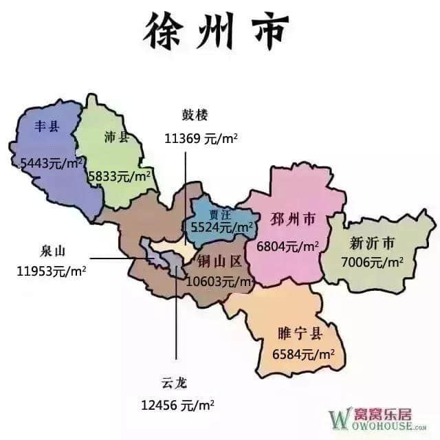 最新！江苏13市41县55区房价地图出炉！你的家乡是涨是跌？