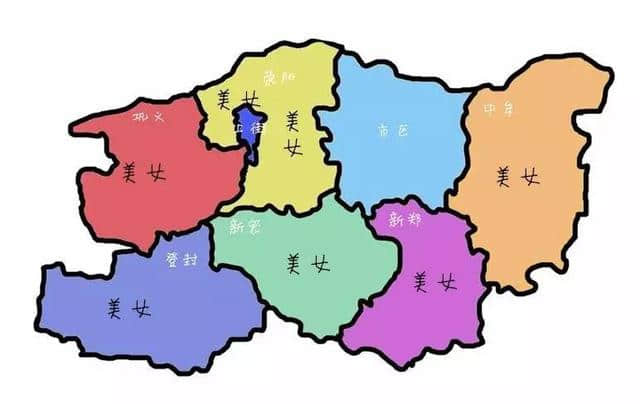 吃货眼里的郑州地图，太逗了！