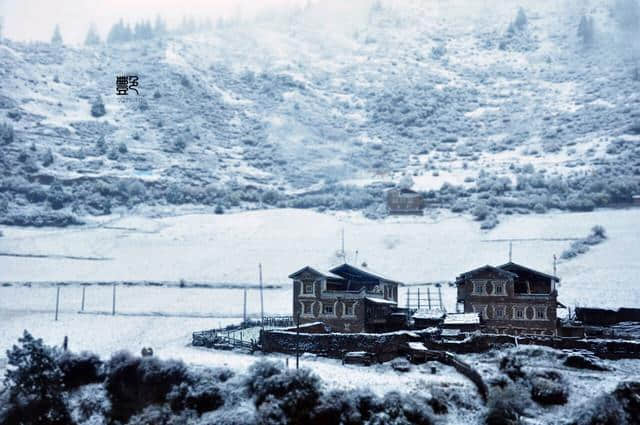 最美冬季雪景 九寨沟，当秋与冬雪共景