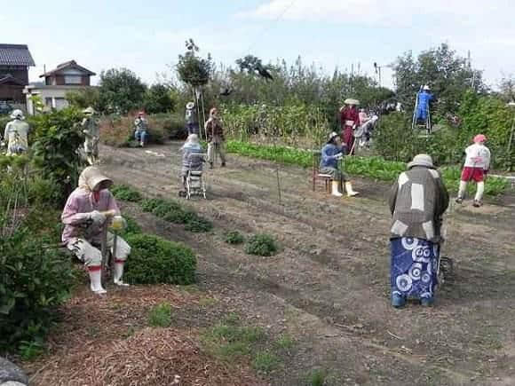 日本的稻草人村，活人只有35个，稻草人却是10倍的数量