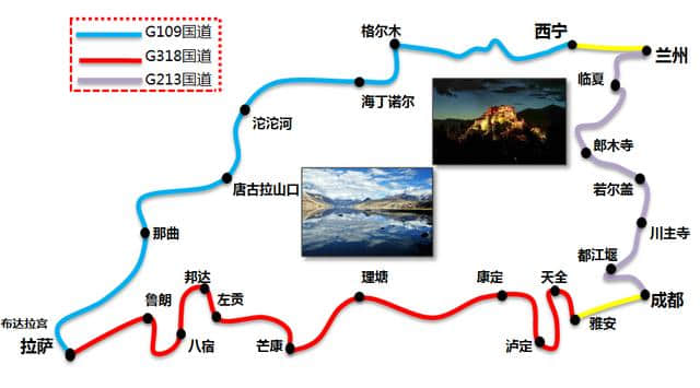 20幅旅游地图，覆盖新疆、西藏、青海、云南、川西，精简实用版