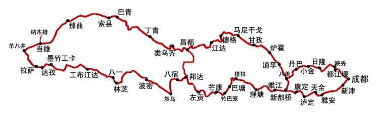 20幅旅游地图，覆盖新疆、西藏、青海、云南、川西，精简实用版