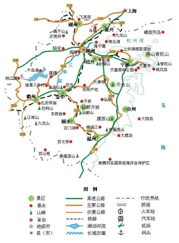 收藏起来丨全国旅游地图精简版