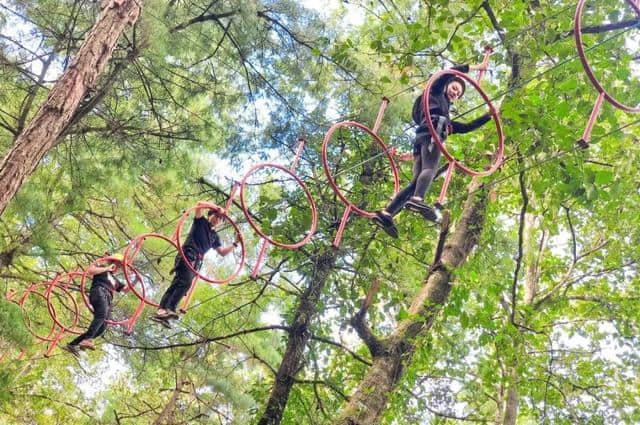 十一假期到龙马山登山、溜索、荡秋千！