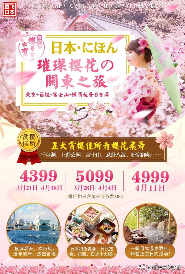 2019第一波樱花盛开时间表正式公布！赏樱之旅全面开启