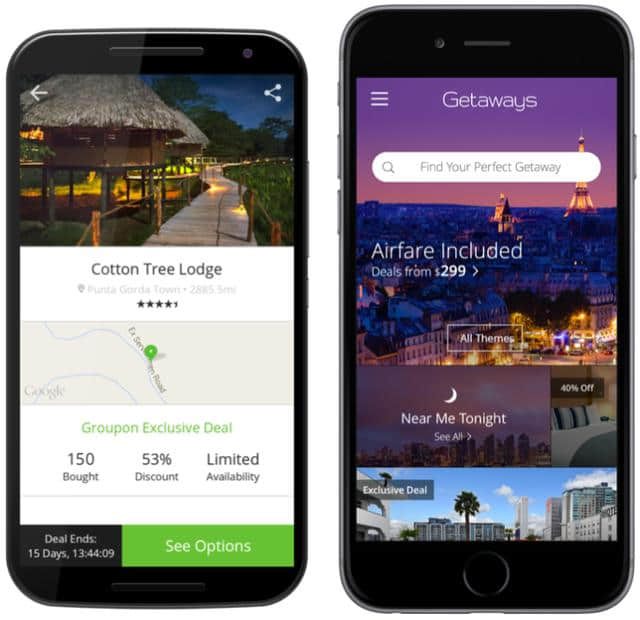团购网站Groupon将旅游板块单独提出，推出新移动应用Getaways