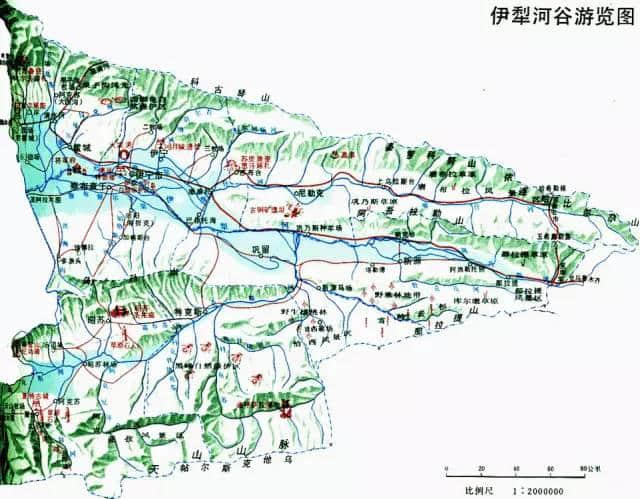 新疆旅游地图简图