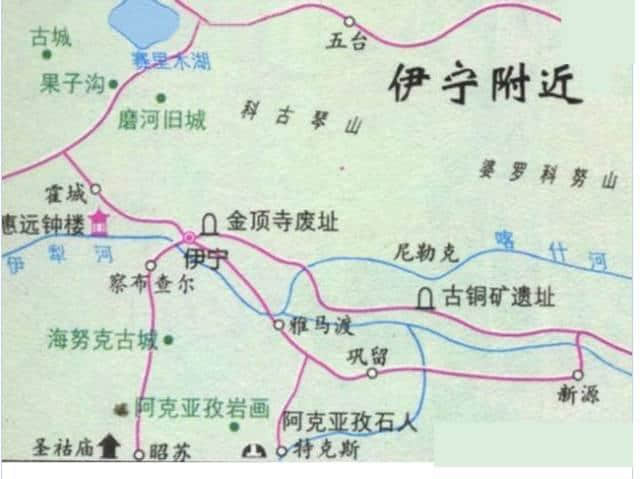 新疆旅游地图简图