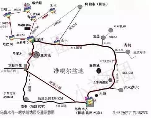 新疆旅游地图大全，看完都想去新疆自驾