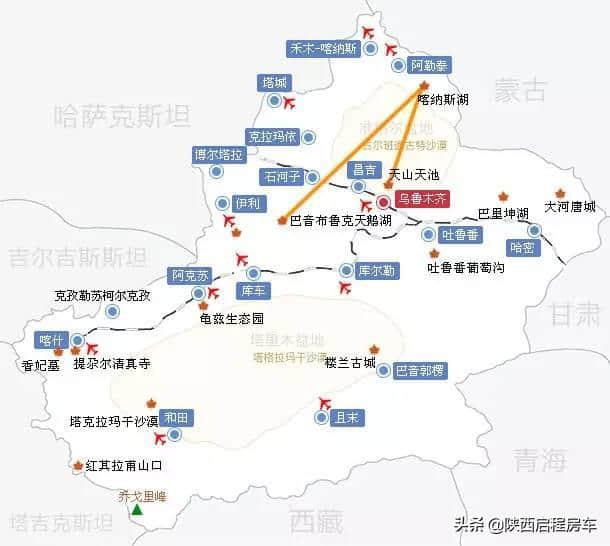 新疆旅游地图大全，看完都想去新疆自驾