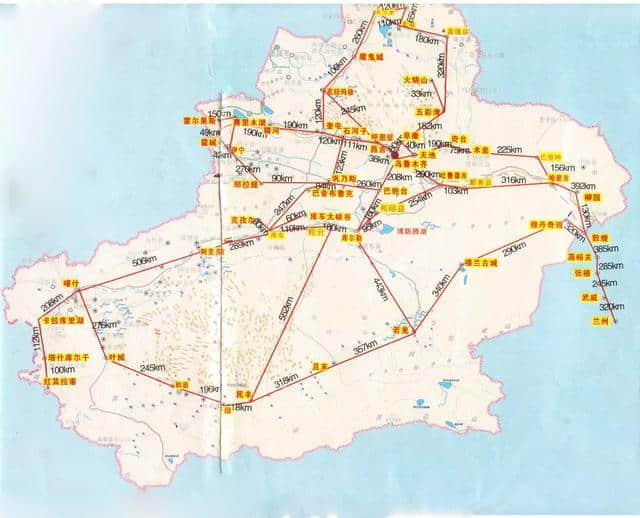 最全的新疆旅游地图，放在手机里备用，太方便了~