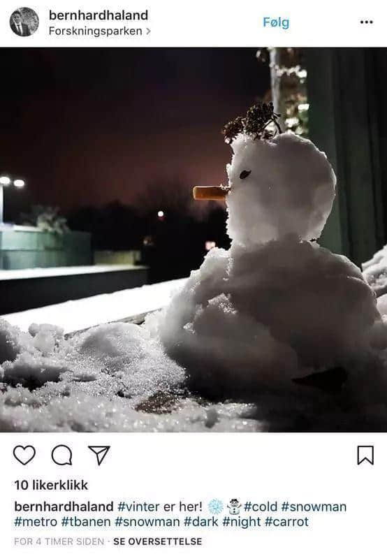 奥斯陆下雪了''''