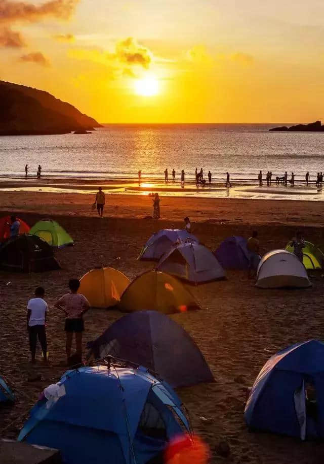 沉醉在秋日里的海洋，宛若莫奈的梦境，我知道你会再来象山露营一次