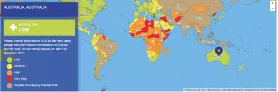 2018旅游风险地图