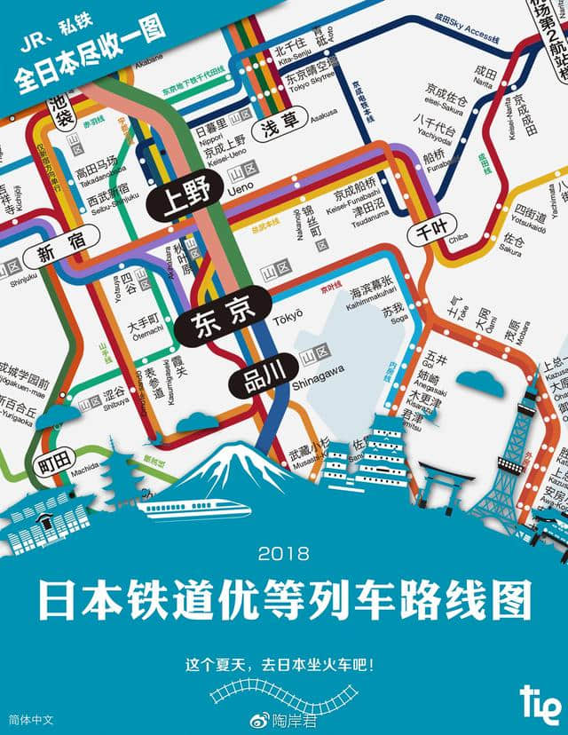 夏日铁道旅行攻略：日本铁道优等列车路线图（2018）