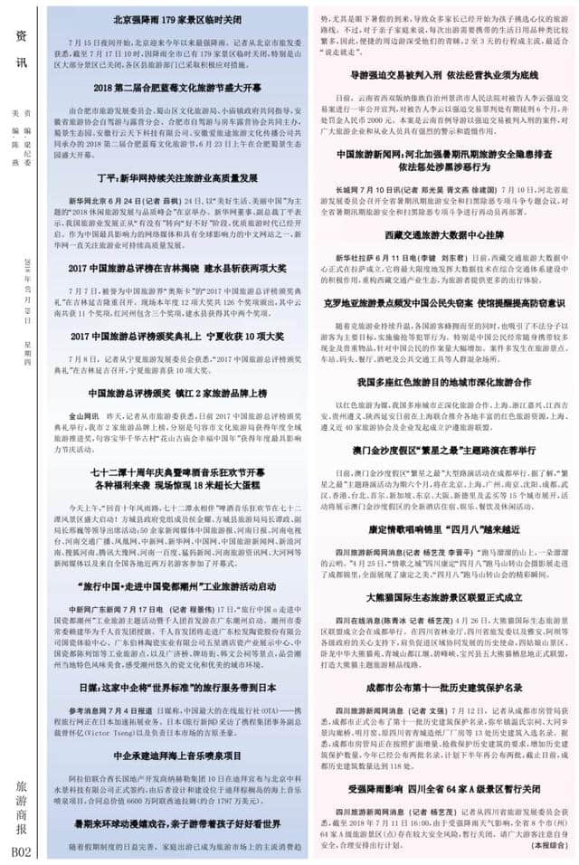 旅游商报·报纸版面