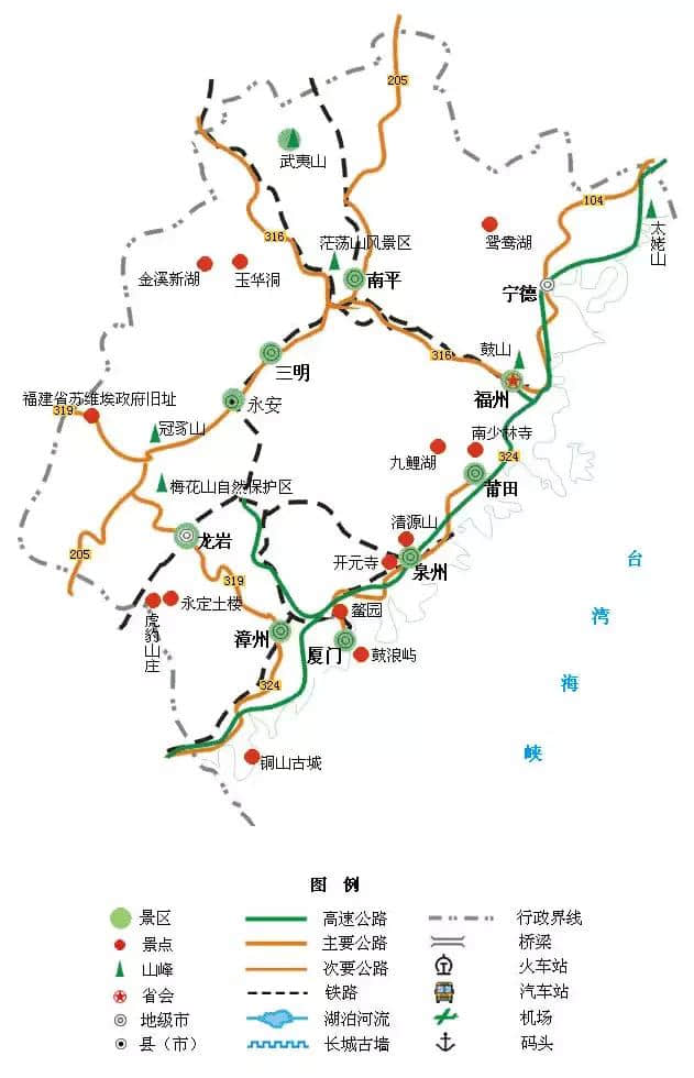 实用收藏 全国旅游地图精简版