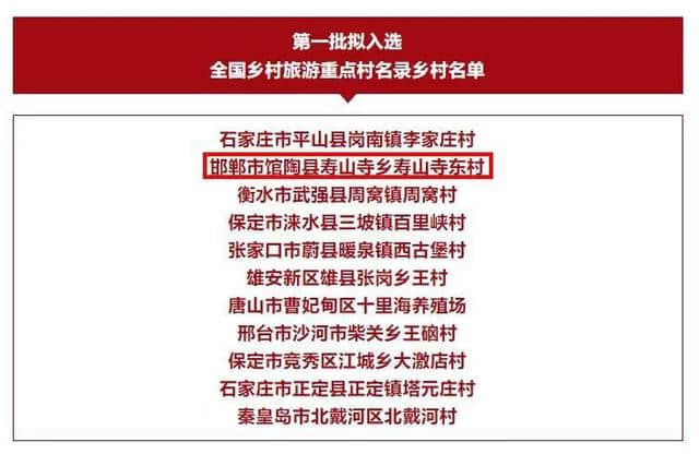 颜值与实力并存！馆陶这个村儿上榜首批全国乡村旅游重点村名录