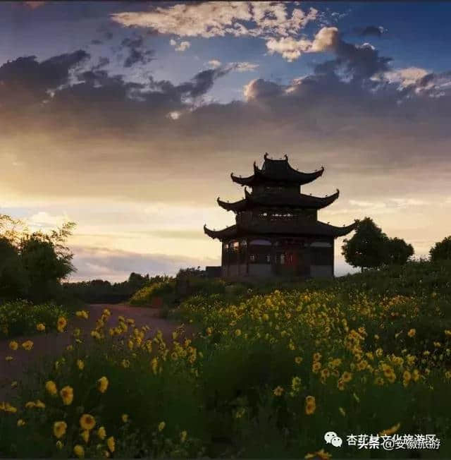 彤云满天，谁与你坐看池州杏花村夕阳