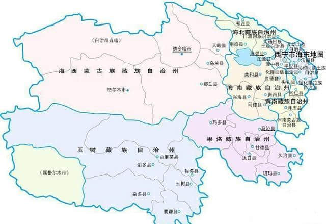 青海省地图及其介绍