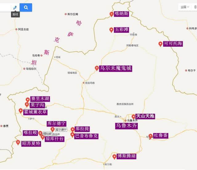 新疆旅游攻略最全路线图，来了