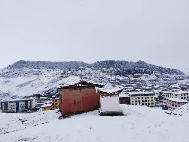 今天立夏第三天，金色大漠摄影团在郎木寺奇遇大雪，极美