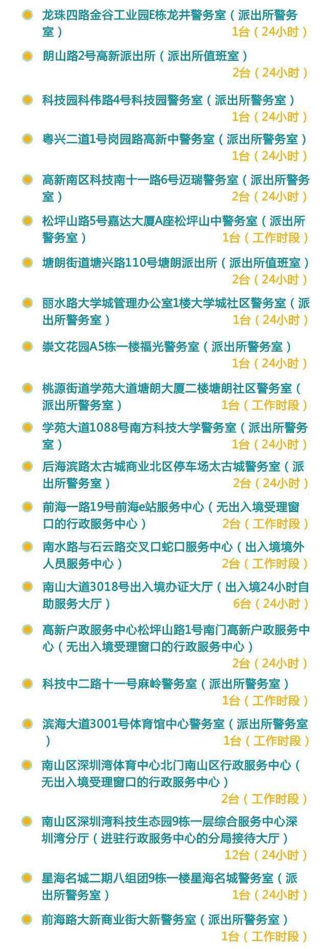 最全！深圳出入境自助办证设备地图，看看你家附近有没有！